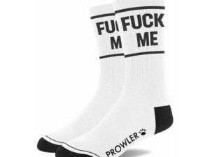 Simply Pleasure Ltd Prowler Red Fuck Me Socks * Bold Black and White Design for Confidence and Comfort