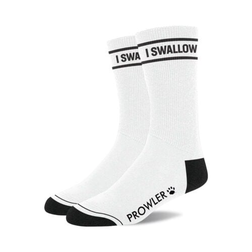 Prowler RED I Swallow Socks by Simply Pleasure Ltd * Playful Black and White Kinky Socks