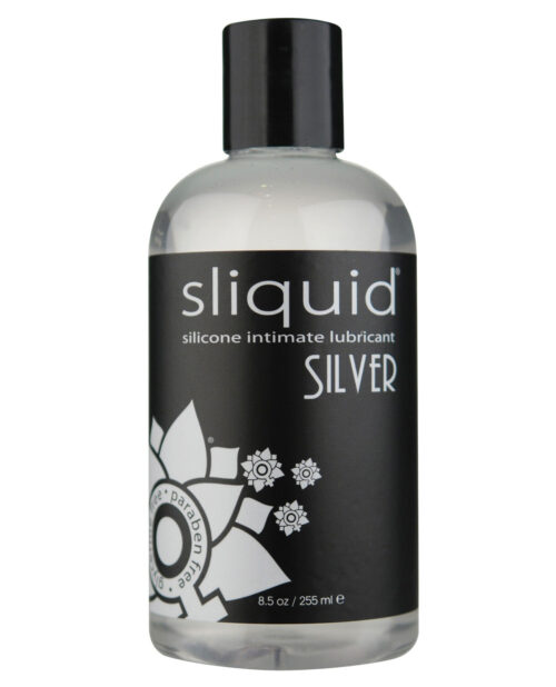 Sliquid Silver Silicone Personal Lubricant – 8.5 oz, Waterproof, Hypoallergenic, Glycerin & Paraben Free