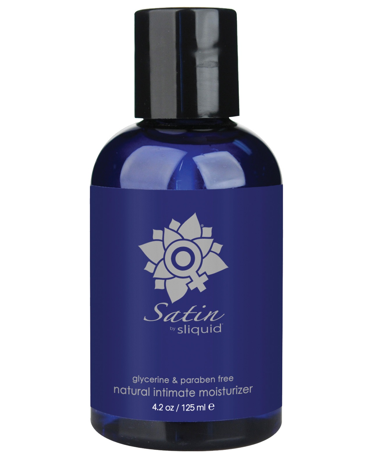 Sliquid Satin Natural Intimate Moisturizer - 4.2 oz Aloe and Carrageenan  Based Lubricant - Condom Sense