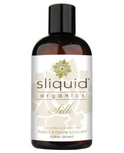 Sliquid Organics Silk Lubricant - 8.5 oz | Water & Silicone Hybrid Organic Personal Lubricant by Sliquid