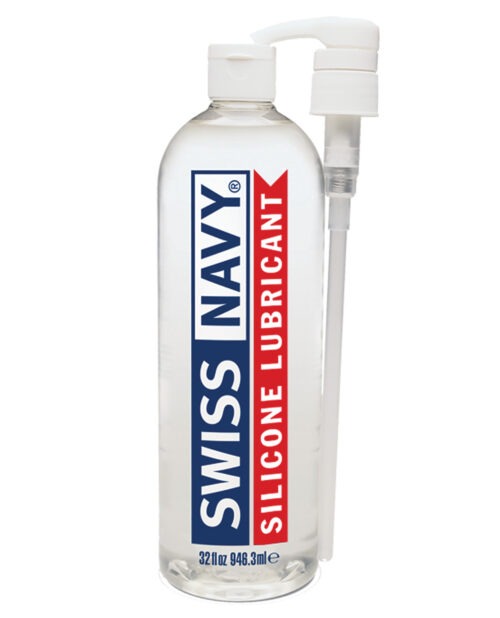 Swiss Navy Silicone Personal Lubricant - 32 oz Bottle for Comfortable Intimacy