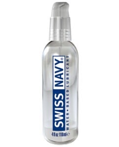 Swiss Navy Water Based Lubricant - 4 oz Bottle for Couples, Toys, and Sensitive Skin