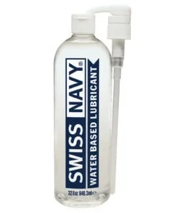 Swiss Navy Water Based Lubricant - 32 oz Bottle for Comfortable and Compatible Use