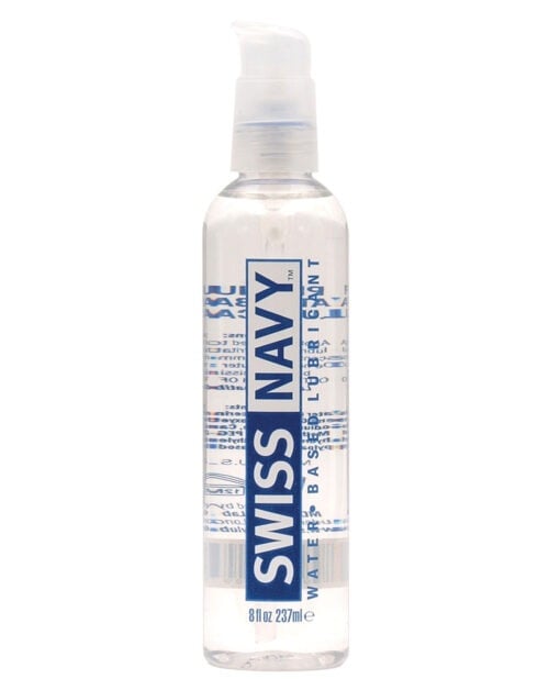Swiss Navy Water Based Lubricant - 8 oz Bottle for Couples, Her, and Him