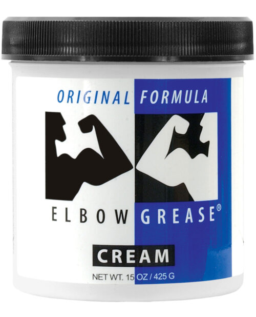 Elbow Grease Original Cream - 15 oz Jar for Solo and Couples Kink Activities