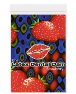 Trust Dam Latex Dental Dam - Strawberry Flavor for Safe Oral Encounters