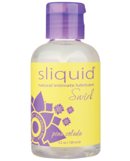 Sliquid Naturals Swirl Pina Colada Flavored Water-Based Lubricant - 4.2 oz