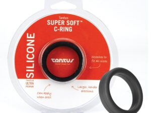 Tantus 1.5-inch Supersoft C Ring - Onyx Silicone Penis Enhancer