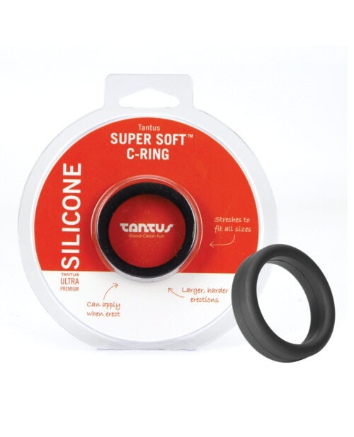Tantus 1.5-inch Supersoft C Ring - Onyx Silicone Penis Enhancer