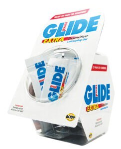 Body Action Anal Glide Extra Sample Packet Display – Fast-Relief Water-Based Lubricant & Desensitizer for