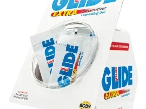 Body Action Anal Glide Extra Sample Packet Display – Fast-Relief Water-Based Lubricant & Desensitizer for