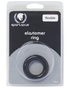 Spartacus Elastomer Relaxed Fit Cock Ring – Black for Penis Enhancement