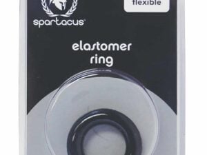 Spartacus Elastomer Relaxed Fit Cock Ring – Black for Penis Enhancement