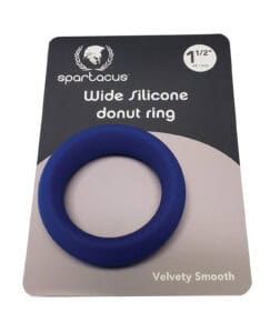 Spartacus 1.5-inch Wide Silicone Donut Ring – Blue for Penis Enhancement