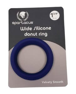 Spartacus 1.75 Inch Wide Silicone Donut Ring - Blue for Penis Enhancement