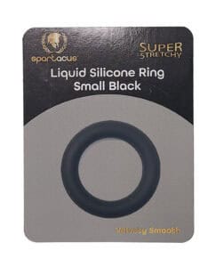 Spartacus Liquid Silicone Cock Ring Small - Black for Enhanced Pleasure and Fit