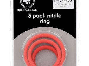 Spartacus Nitrile Cock Ring Set – Red, 3-Pack for Enhanced Pleasure and Comfort