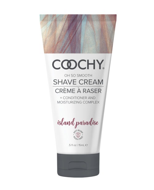 Coochy Shave Cream Island Paradise – 0.5 oz for a Smooth, Rash-Free Shave