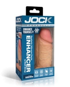 Curve Toys Jock Silicone Penis Extension Sleeve – Light with Ball Strap