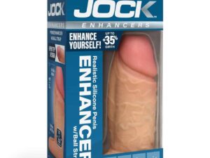 Curve Toys Jock Silicone Penis Extension Sleeve – Light with Ball Strap