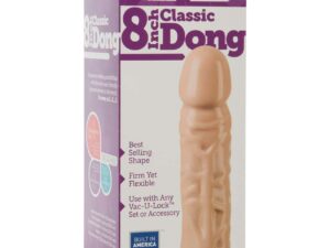 Vac-U-Lock 8 inch Classic Dong - Ivory by Doc Johnson, Part Number 1015-01-BX
