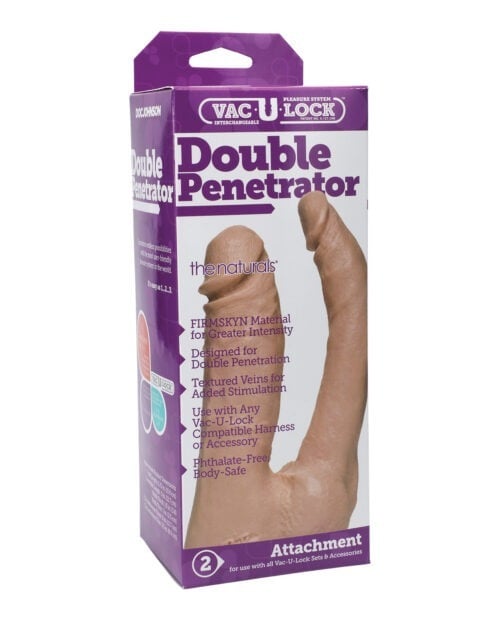 Vac-U-Lock Double Penetrator - White by Doc Johnson, Part Number 1015-04-BX