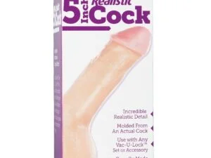 Vac-U-Lock 5 inch Realistic PVC Dildo by Doc Johnson - White