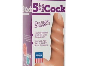 Vac-U-Lock 5.5 Inch Raging Hard-On Realistic Cock - Ivory by Doc Johnson