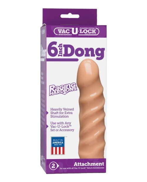 Vac-U-Lock 6 inch Raging Hard-Ons Realistic Dong by Doc Johnson - Ivory