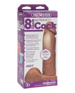 Vac-U-Lock 8 inch Ultra-Realistic ULTRASKYN Cock by Doc Johnson – Brown