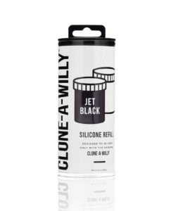 Clone-A-Willy Silicone Refill - Jet Black, 7 oz - Create Realistic Homemade Dildo