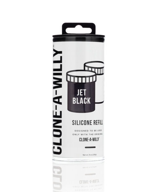Clone-A-Willy Silicone Refill - Jet Black, 7 oz - Create Realistic Homemade Dildo