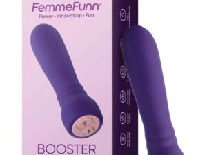 Femme Funn Booster Bullet – Purple Rechargeable Waterproof Vibrator with 20 Modes and Memory Function