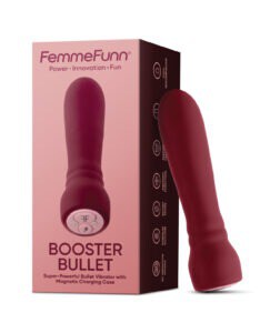 Femme Funn Booster Bullet – Cerise Rechargeable Vibrating Stimulator with 20 Modes