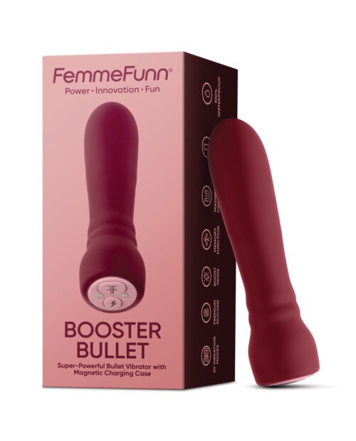 Femme Funn Booster Bullet - Cerise Rechargeable Vibrating Stimulator with 20 Modes