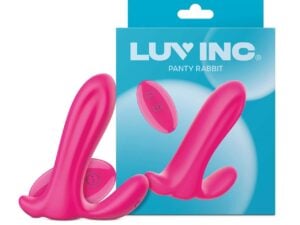 Luv Inc. Panty Rabbit – Pink | Rechargeable Silicone Vibrator with Remote Control