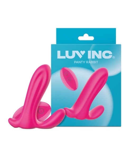 Luv Inc. Panty Rabbit - Pink | Rechargeable Silicone Vibrator with Remote Control