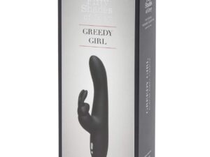 Fifty Shades of Grey Greedy Girl Rechargeable Slimline Rabbit Vibrator – Black