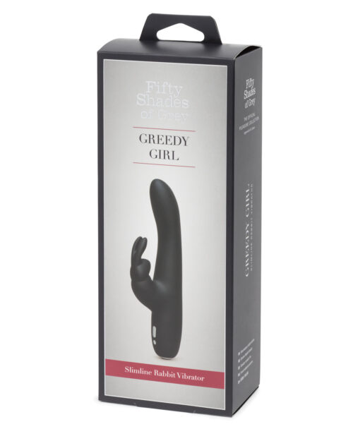 Fifty Shades of Grey Greedy Girl Rechargeable Slimline Rabbit Vibrator – Black