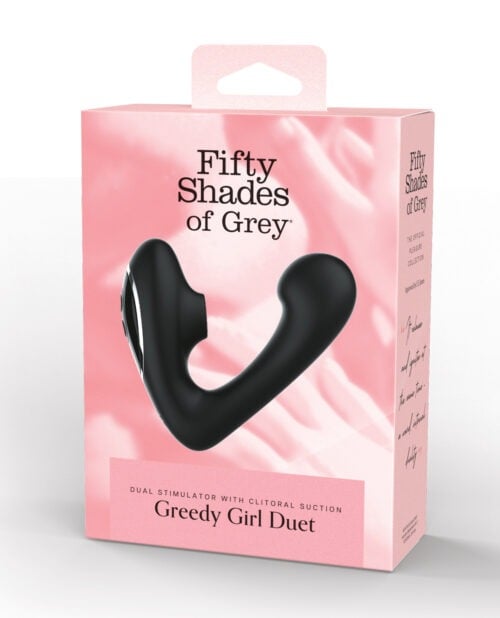 Fifty Shades of Grey Greedy Girl Duet - Rechargeable Dual Stimulation Vibrator with Clitoral Suction and G-Spot Shaft