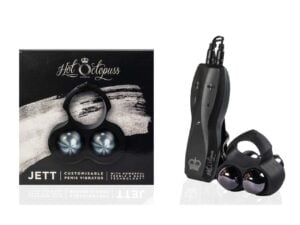 Hot Octopuss Jett Remote Penis Vibrator – Black, Adjustable Vibration Modes and Dual Motors
