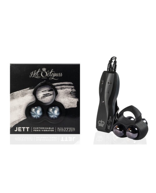 Hot Octopuss Jett Remote Penis Vibrator - Black, Adjustable Vibration Modes and Dual Motors