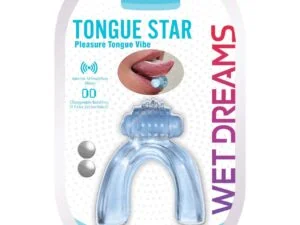 Wet Dreams Tongue Star Vibe – Rechargeable Oral Stimulator with Powerful Vibrations in Blue