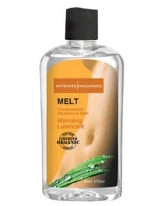 Intimate Earth Melt Warming Lubricant - 2 oz | Natural Cinnamon Ginger Formula for Couples