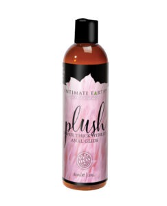 Intimate Earth Plush Hybrid Anal Glide – 60 ml, Water and Silicone Blend with Organic Licorice Root
