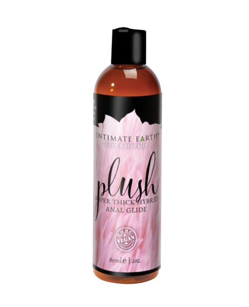 Intimate Earth Plush Hybrid Anal Glide – 60 ml, Water and Silicone Blend with Organic Licorice Root