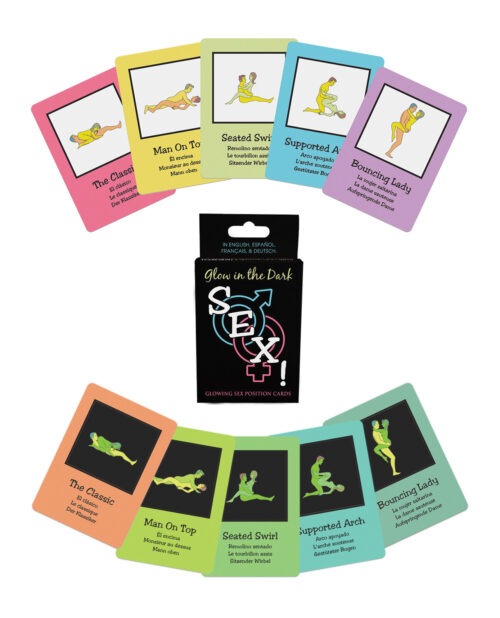 Kheper Glow-in-the-Dark Sex! Card Game for Couples – Fun Romantic Party Game with Glowing Positions and Cards