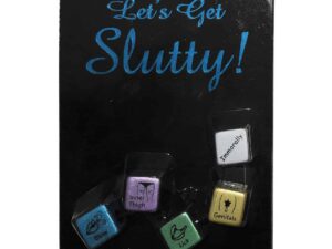 Kheper Let's Get Slutty Dice – Metallic Foreplay and Party Game Set for Couples and Groups