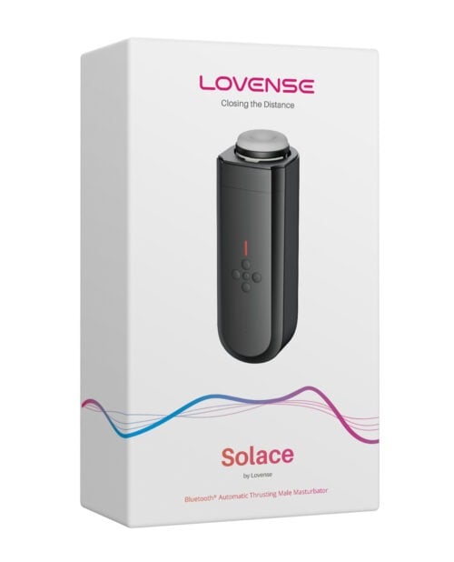 Lovense Solace Thrusting Masturbator – App-Controlled, Rechargeable, Black